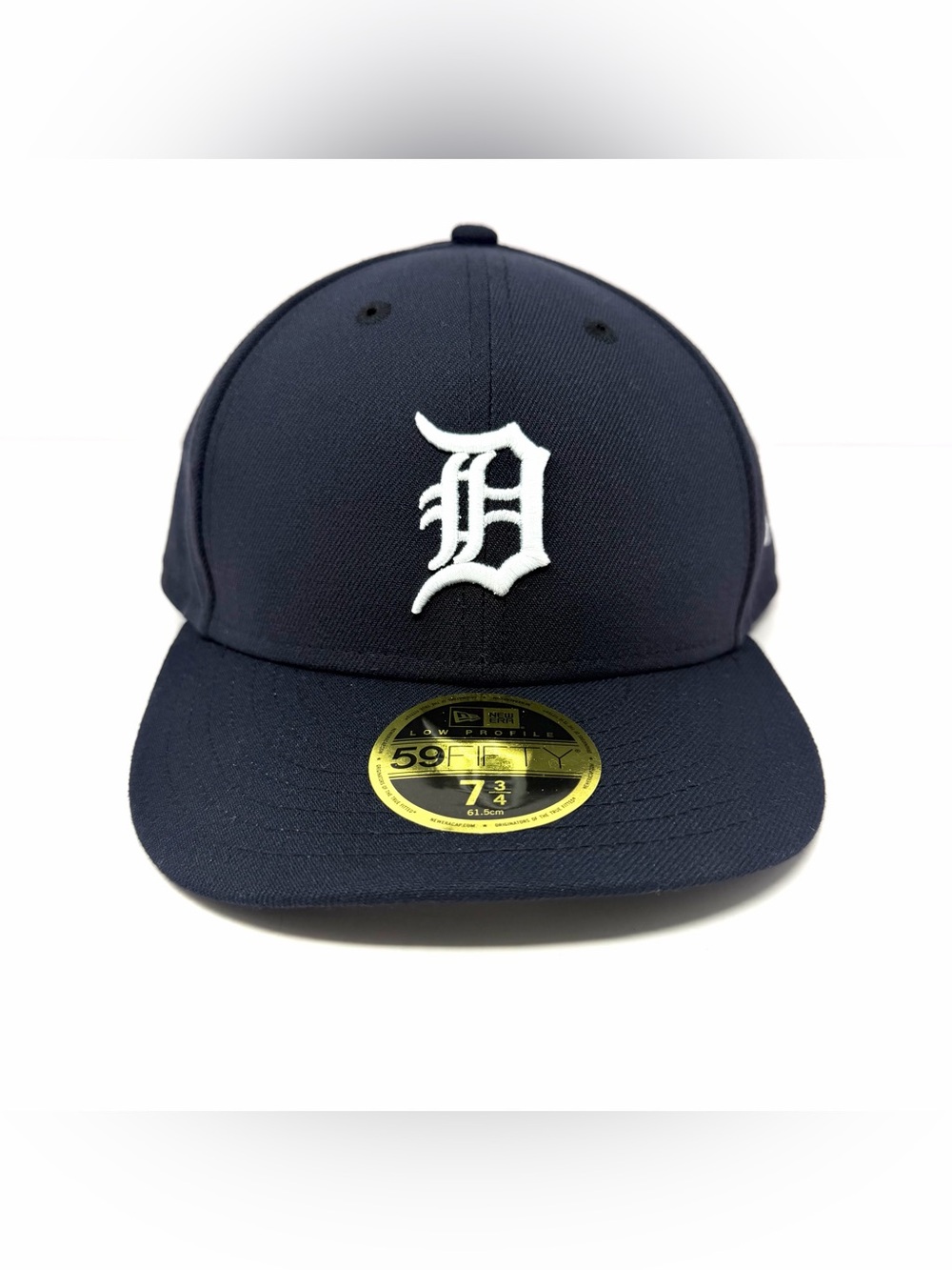 Detroit Tigers New Era 59Fifty Low Profile Fitted Hat Sz 7 3/4 On-Field Navy NEW